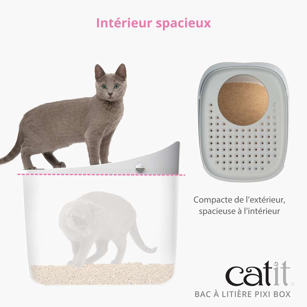 Bac à litière pour chat avec entrée par le haut - Catit Pixi - Image 4