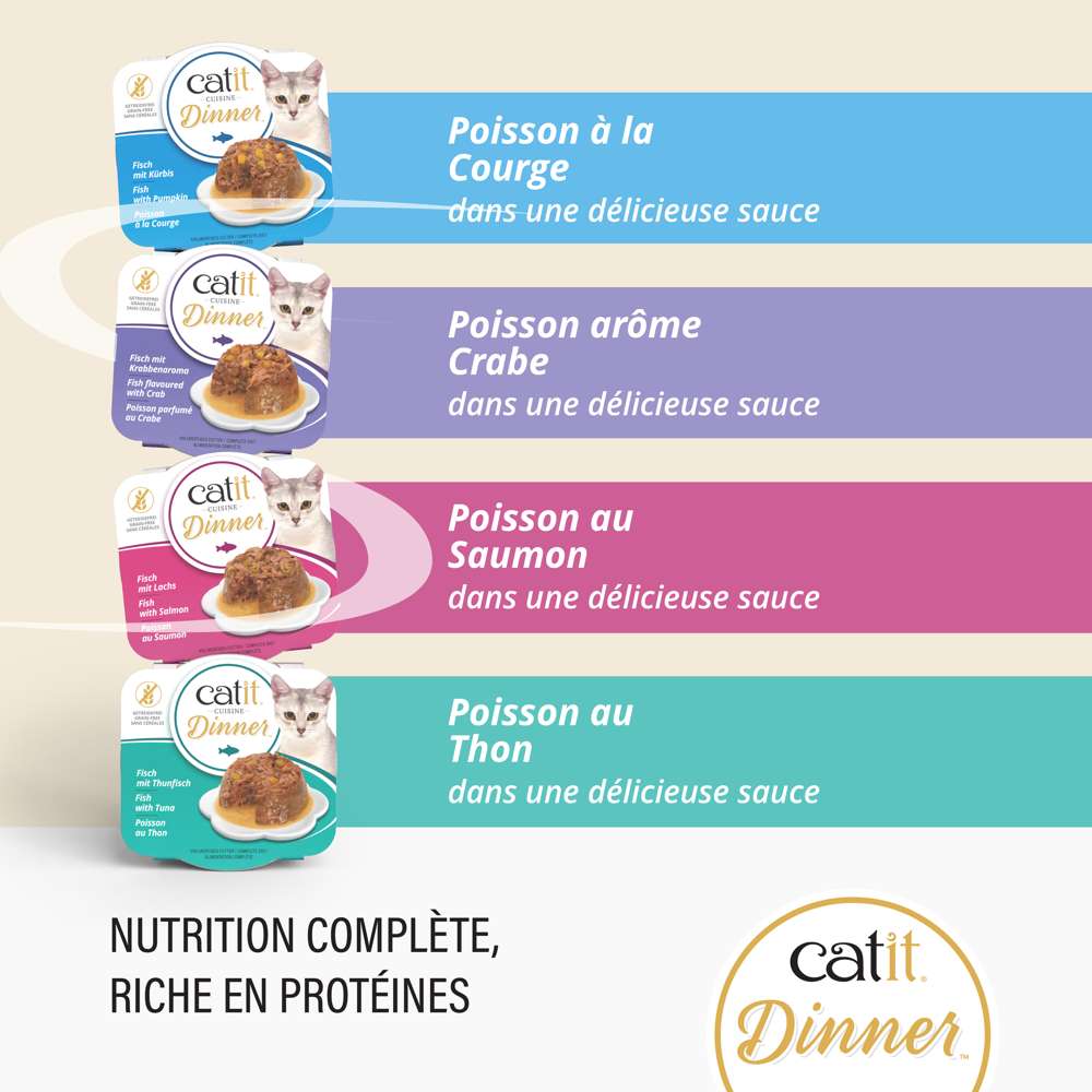 Terrine de poisson pour chat - 75g - Catit Cuisine Dinner - Image 3
