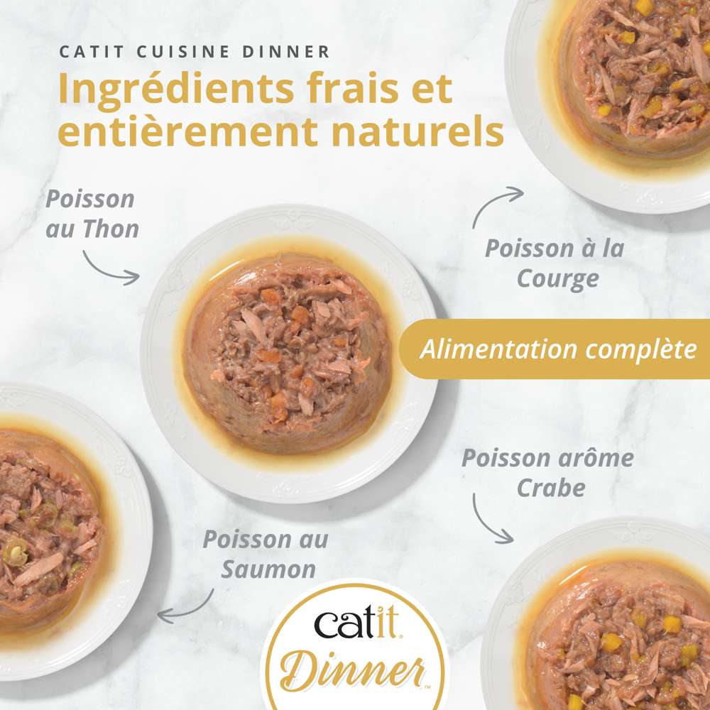 Terrine de poisson pour chat - 75g - Catit Cuisine Dinner - Image 4