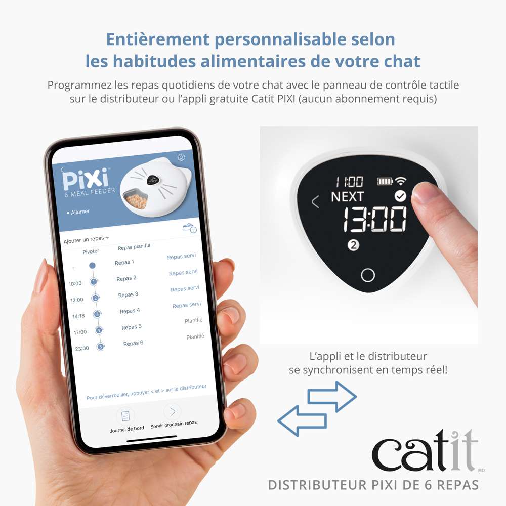 Distributeur de nourriture 6 repas pour chat - Catit Pixi Smart - Image 3