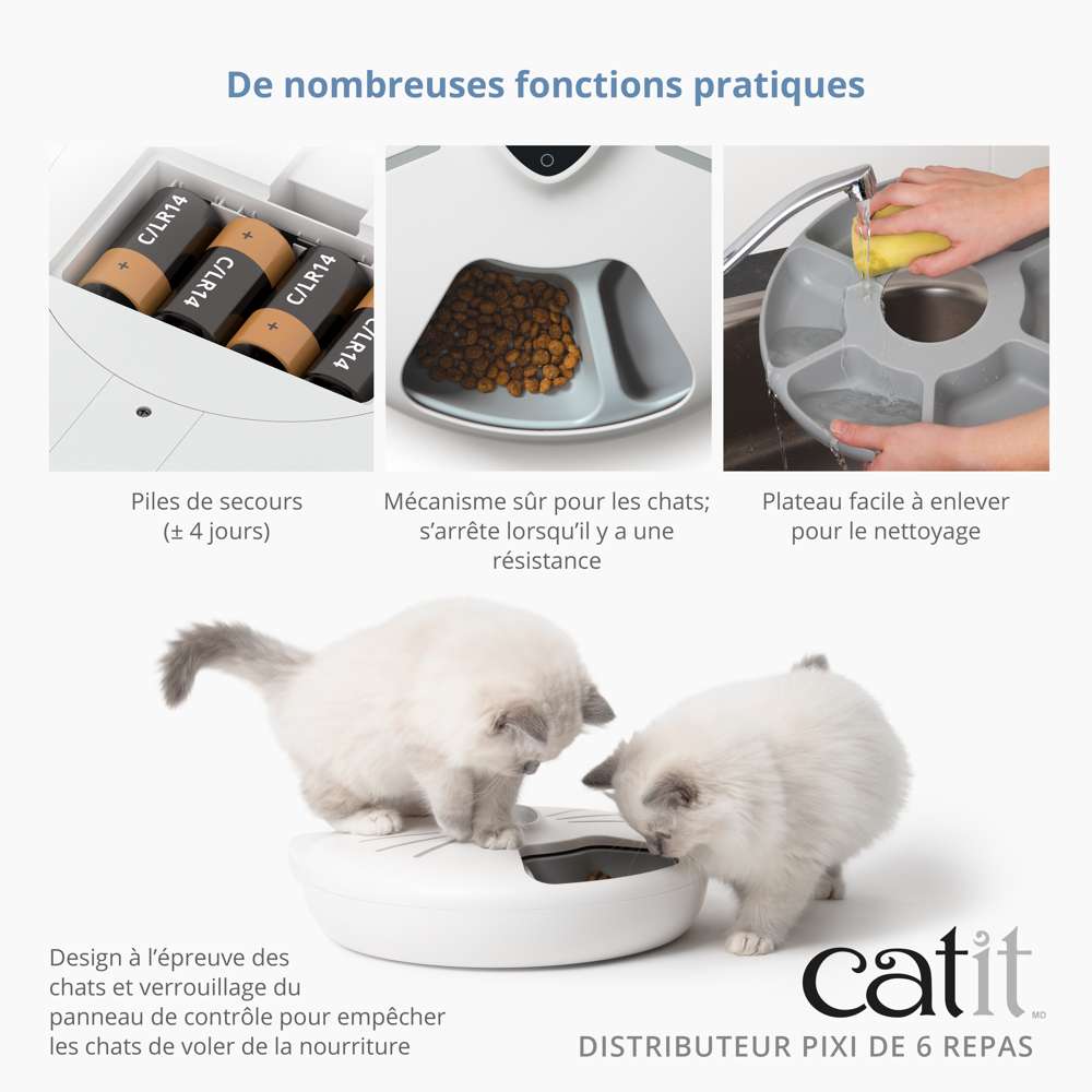 Distributeur de nourriture 6 repas pour chat - Catit Pixi Smart - Image 6