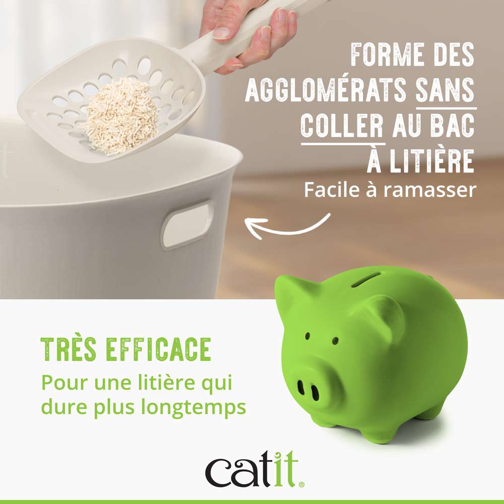 Litière agglomérante pour chat en cosses de pois recyclées - Catit Go Natural - Image 13