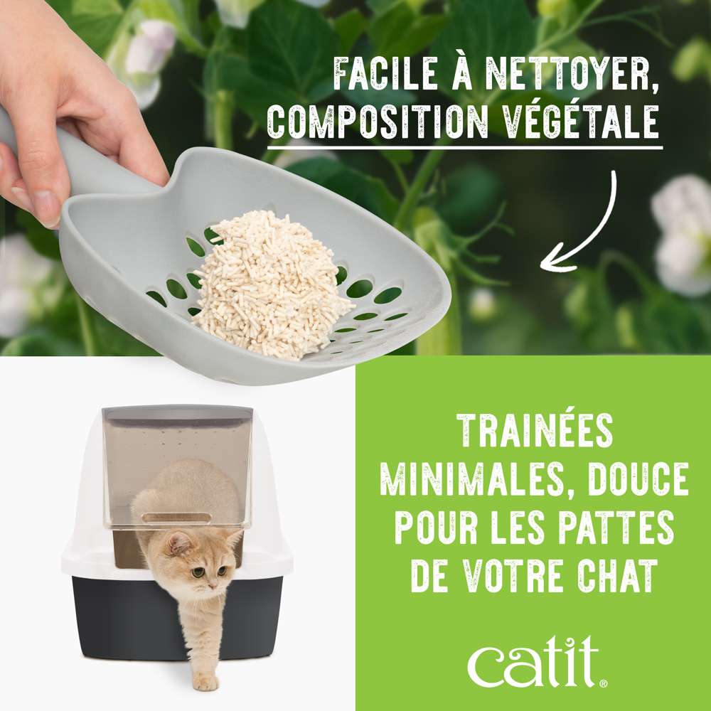 Litière agglomérante pour chat en cosses de pois recyclées - Catit Go Natural - Image 16