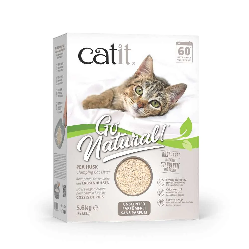 Litière agglomérante pour chat en cosses de pois recyclées - Catit Go Natural - Image 9