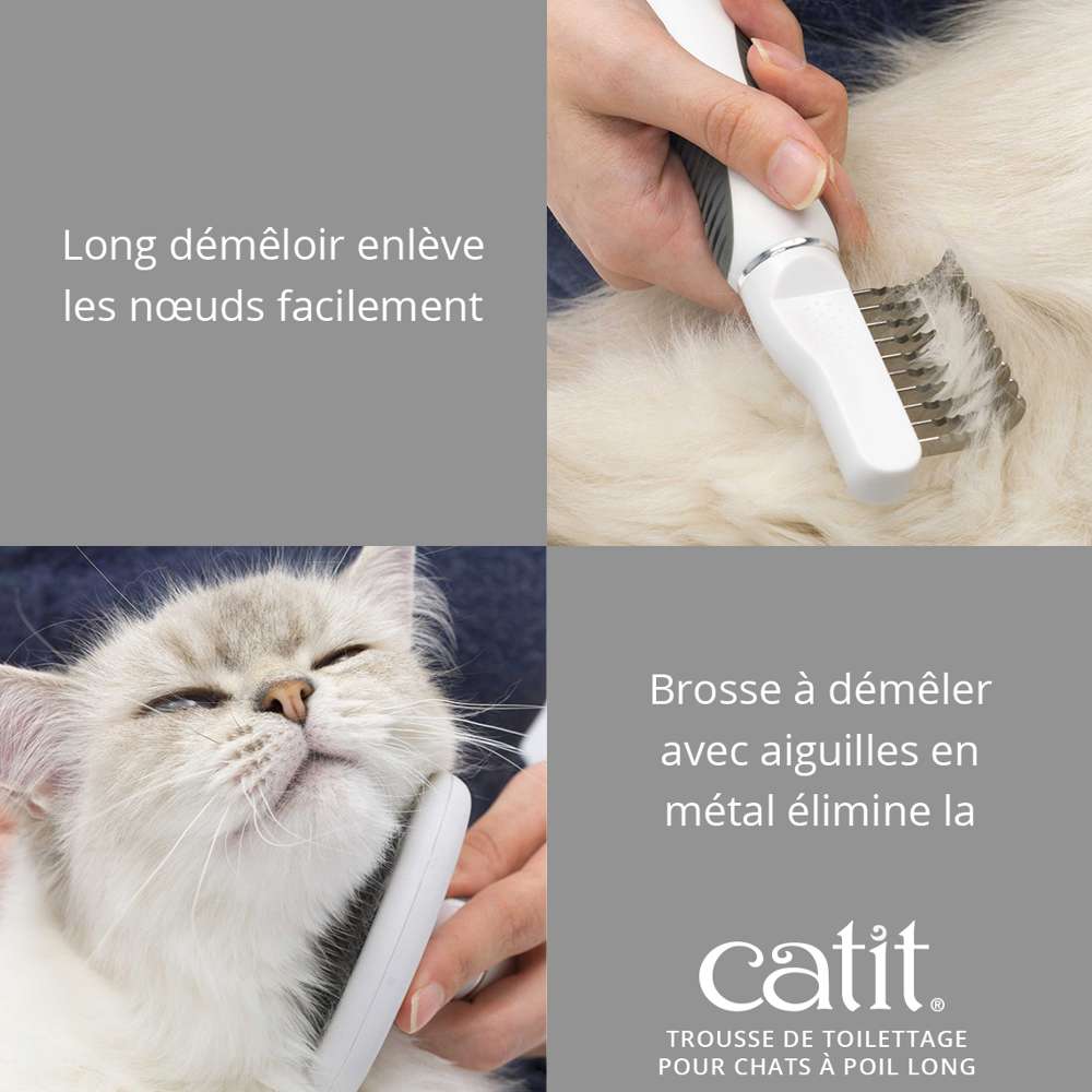 Trousse de toilettage pour chat à poils longs - Catit - Image 4